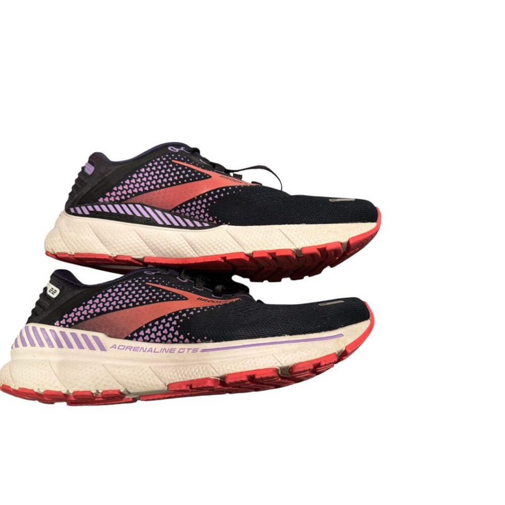 Brooks Adrenaline GTS 22 Women’s 9 Wide D Black Purple Running Shoes Sneaker EUC - Picture 5 of 9